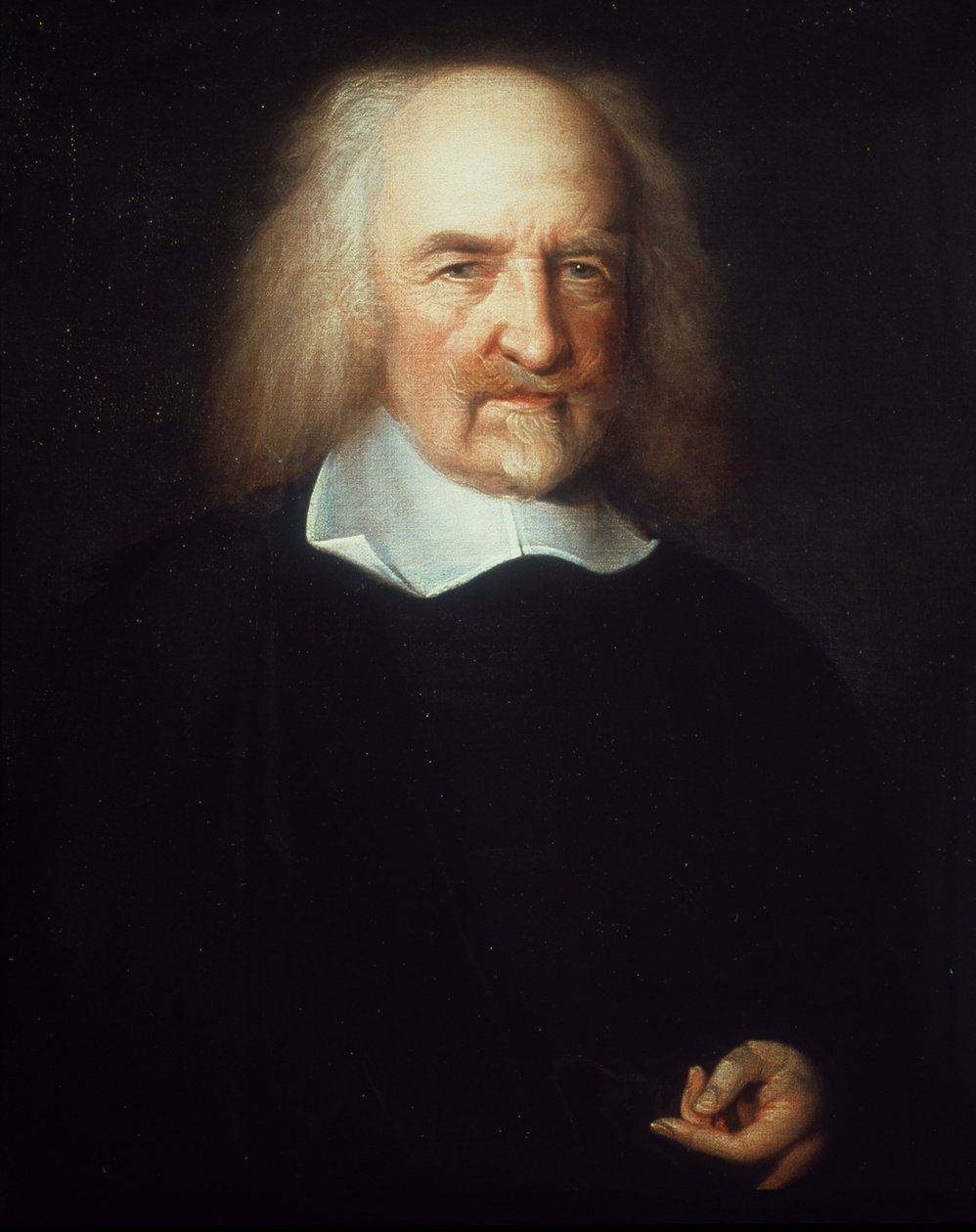 صورة توماس هوبز الفيلسوف الانكليزي. (1588-1679) - رسم جون مايكل رايت. معرض لندن الوطني للصور بواسطة جون مايكل رايت