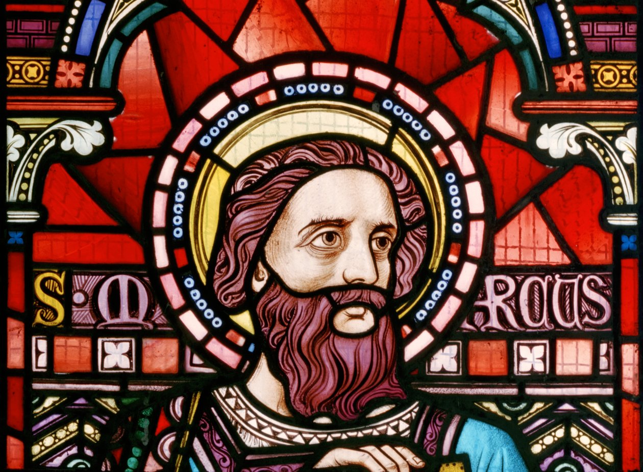 Crick، East Window detail، Lavers & Barraud، John Millner Allen (1827-1902)، St Mark، 1863 بواسطة جون ميلنر ألين