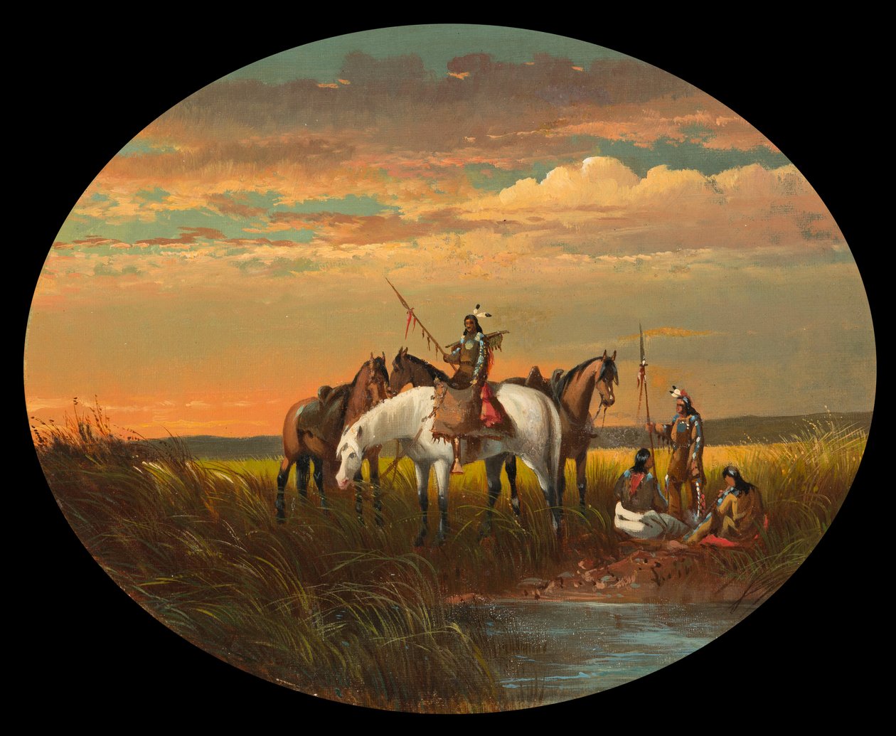 توقف على البراري من أجل الدخان ، c.1870 بواسطة جون ميكس ستانلي