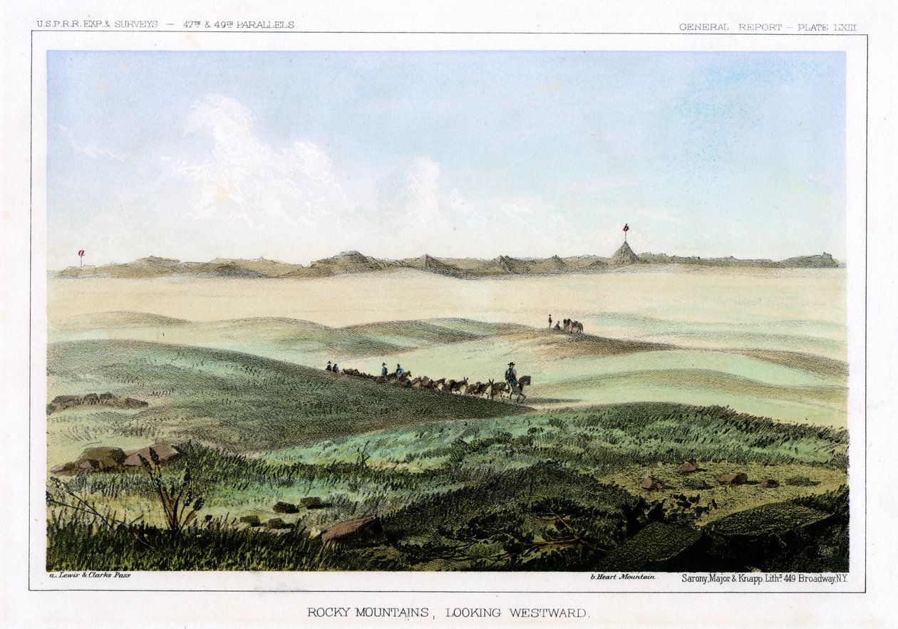 جبال روكي ، باتجاه الغرب ، الولايات المتحدة الأمريكية ، 1856. بواسطة جون ميكس ستانلي