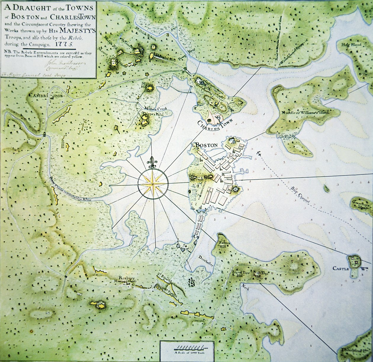Map of Boston and Charlestown بواسطة جون مونتريسور