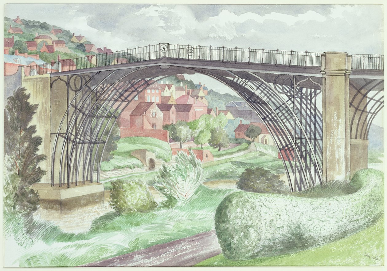 أيرونبريدج ، شروبشاير ، c.1960 (مرحاض على ورق) بواسطة جون ناش