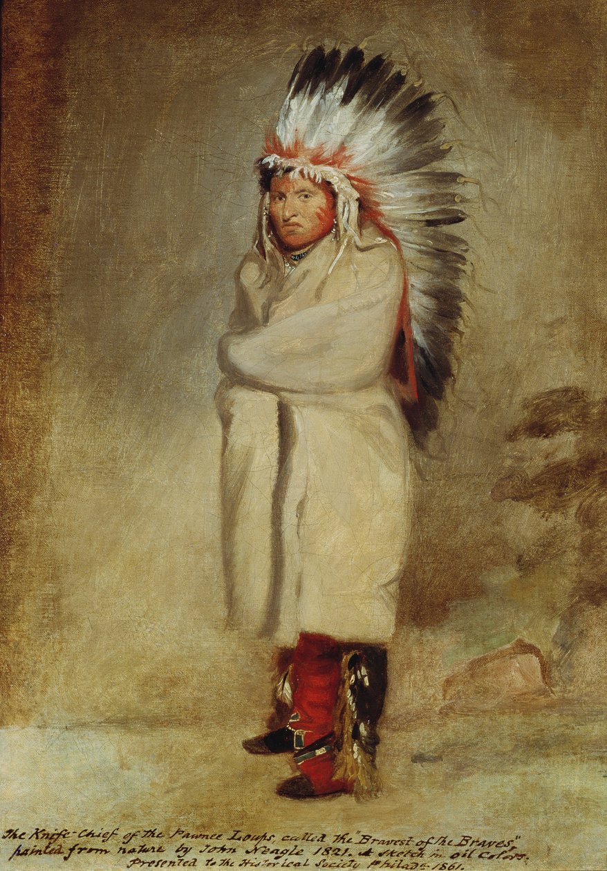رئيس سكين Pawnee Loups ، 1821 بواسطة جون نيجل