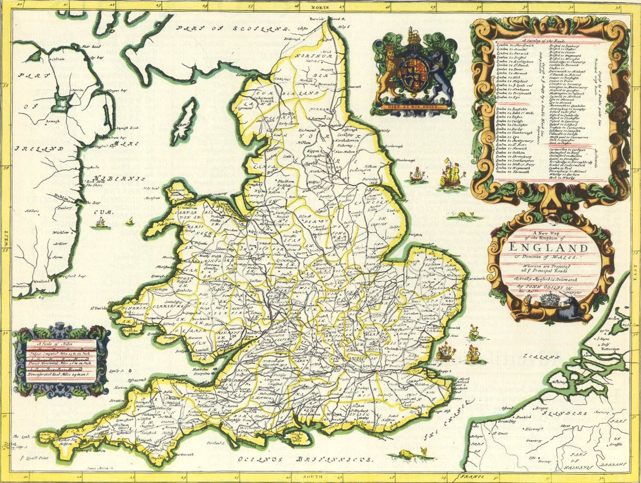 بريتانيا أطلس ، 1675 بواسطة جون أوجيلبي