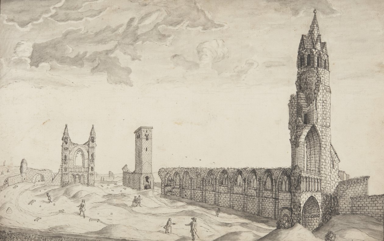 St Andrews Delineated (قلم وغسل على الورق) بواسطة جون أوليفان