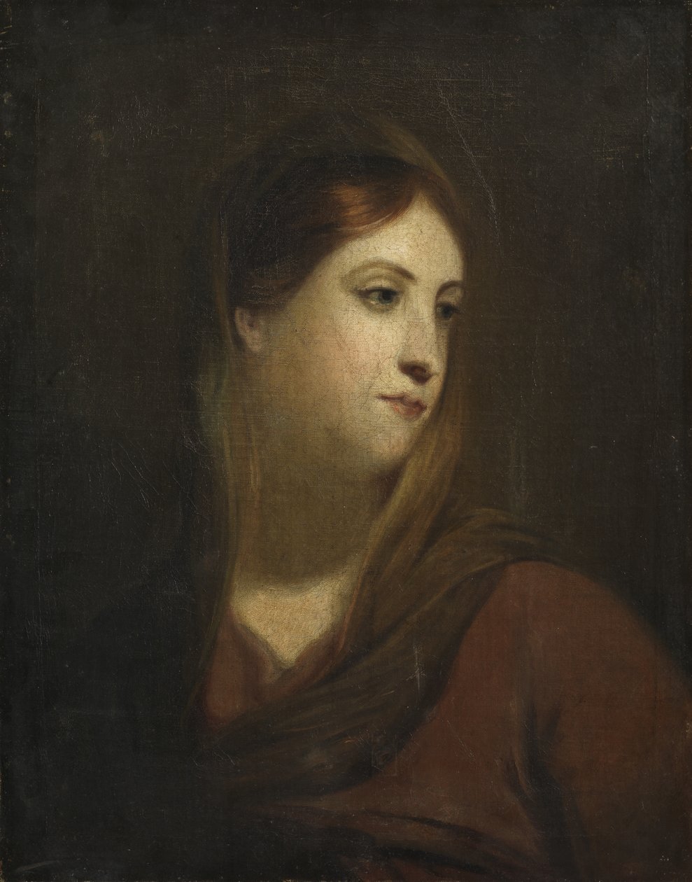 رسم تخطيطي لرأس أنثى ، c.1800 بواسطة جون أوبي