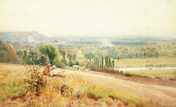 منظر من Hedsor Hill على نهر التايمز بالقرب من Cookham بواسطة جون بيددر