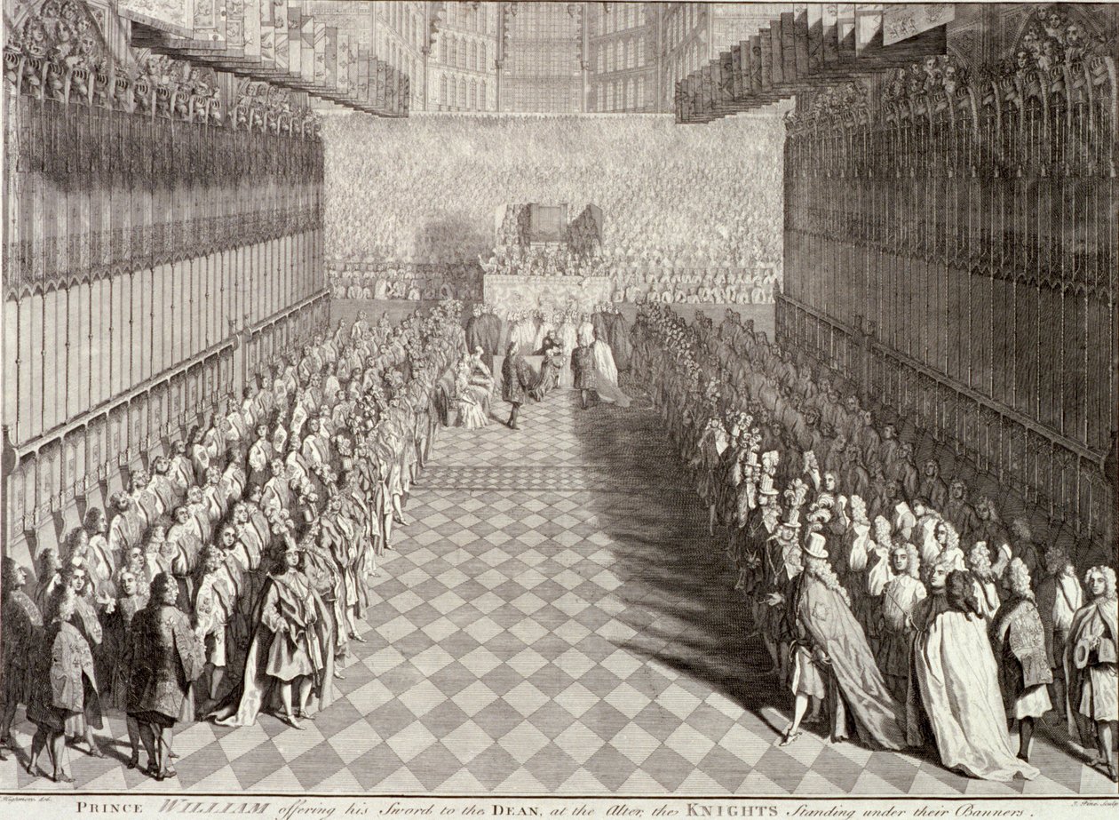 تتويج ويليام الثالث في وستمنستر أبي ، لندن ، 1689 ، 1689 بواسطة جون باين