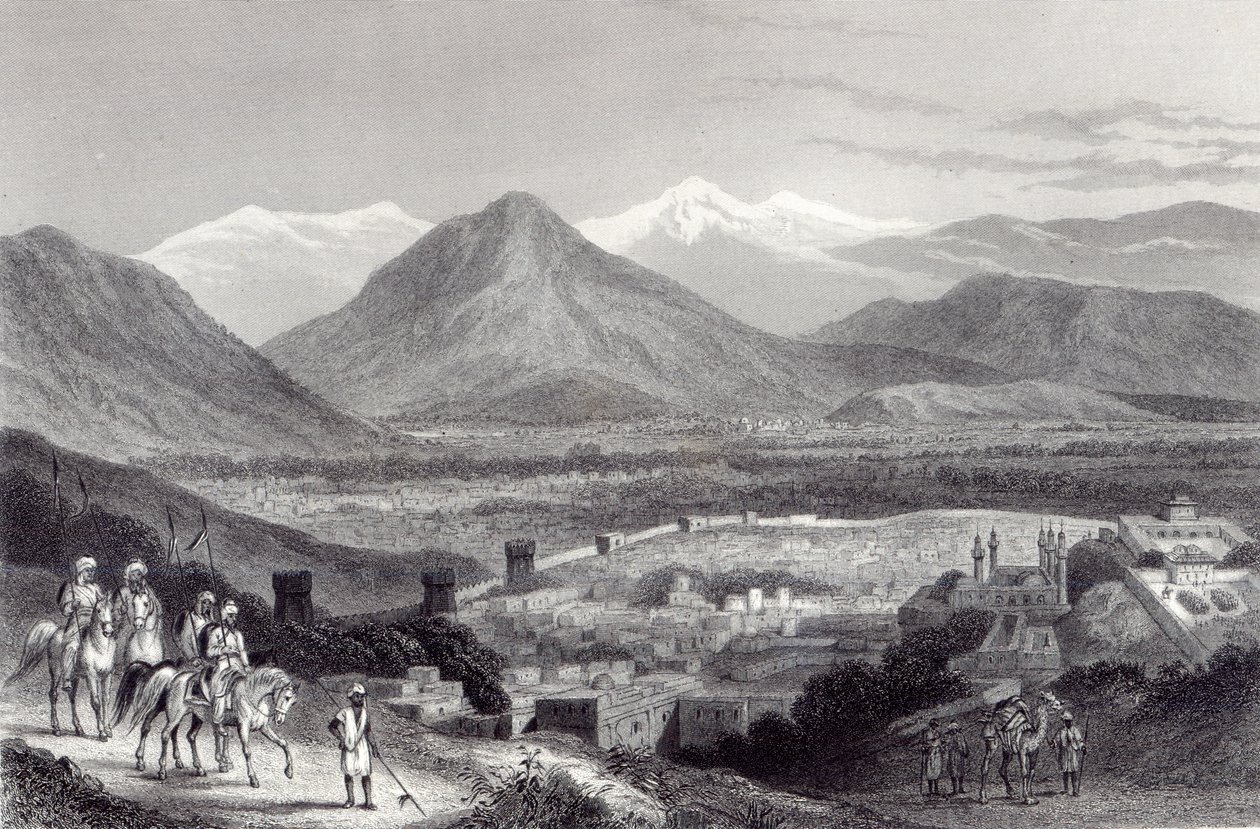 كابول من بالا حصار ، نقش جيه ستيفنسون ، 1870 بواسطة جون رامج