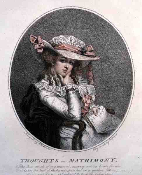 أفكار عن الزواج ، نقشها ويليام وارد (1766-1826) ، حانة. من قبل الفنان بواسطة جون رافائيل (بعد) سميث