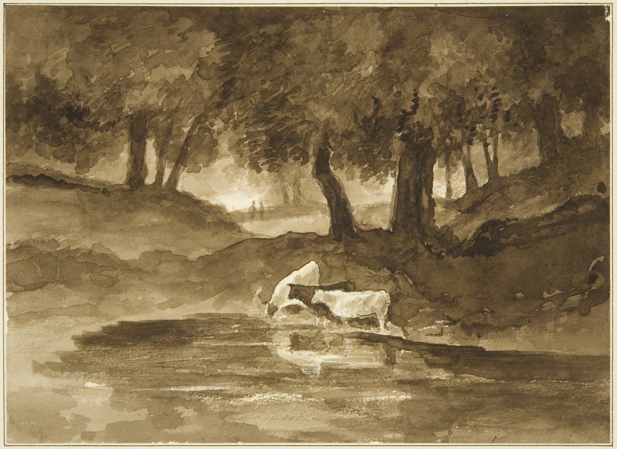 Looking up Nightingale Valley, c.1825 (pencil & watercolor on paper) بواسطة جون القس إيدن