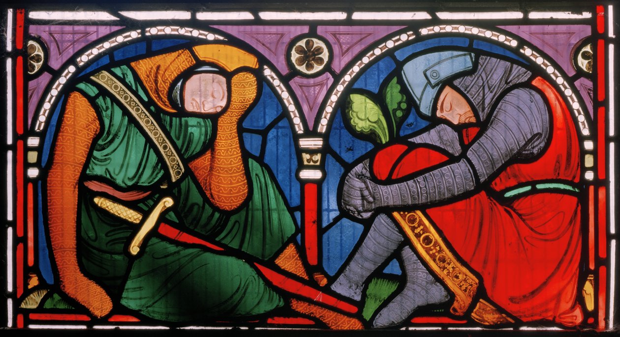 دينستون ، جميع القديسين ، كلايتون وبيل ، جون ريتشارد كلايتون (1827-1913) ، فرسان القوة النائمة ، القيامة ، c.1861 بواسطة جون ريتشارد كلايتون