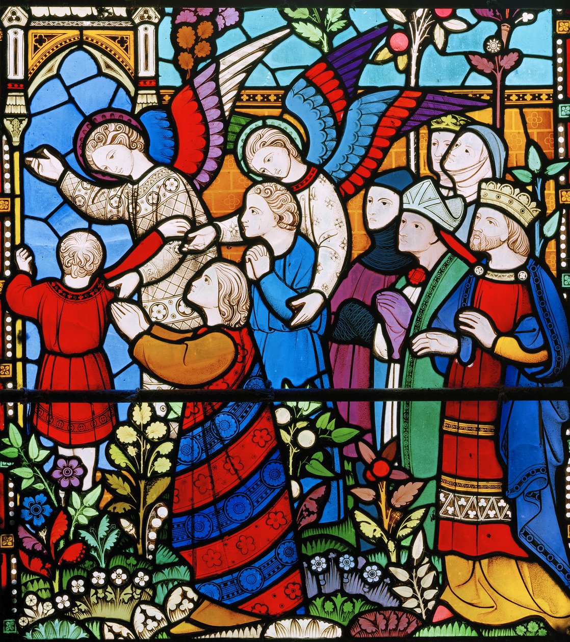 المخلص ، التفاصيل من The Last Judgement ، 1860 (زجاج ملون) بواسطة جون ريتشارد كلايتون