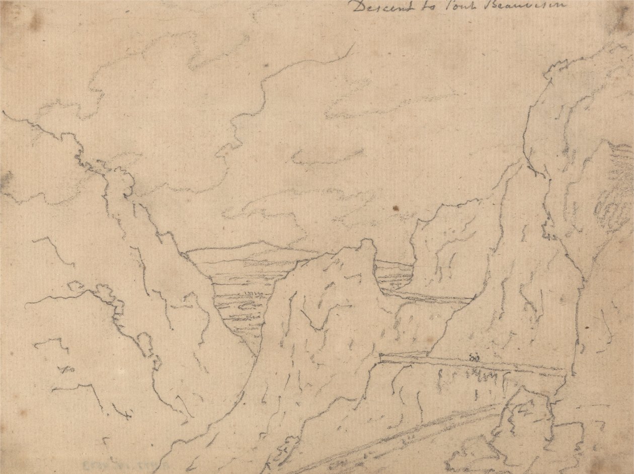 النزول إلى Pont de Beauvoisin بواسطة جون روبرت Cozens