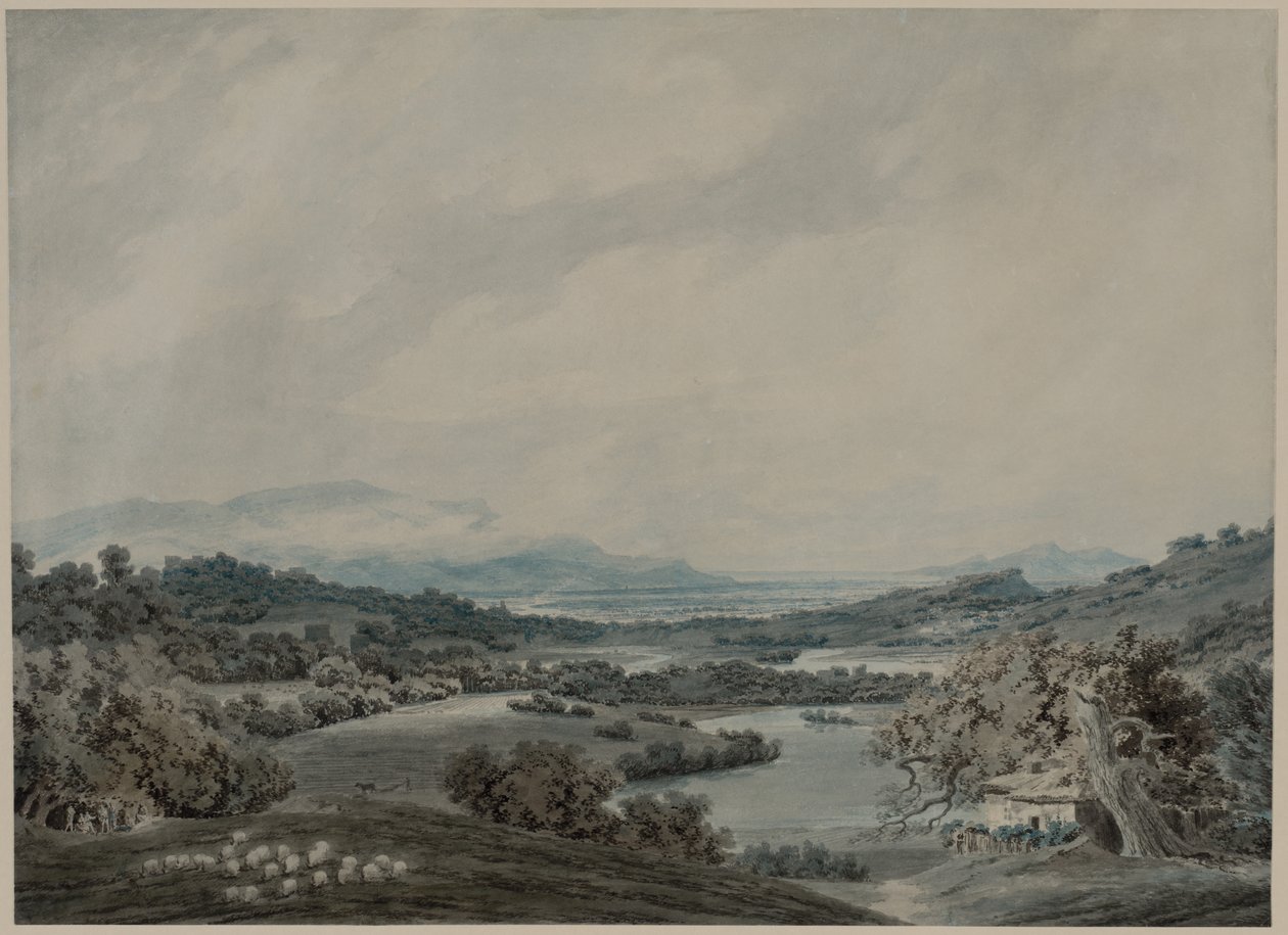 المناظر الطبيعية الإيطالية ، ج. 1790-1792. بواسطة جون روبرت Cozens