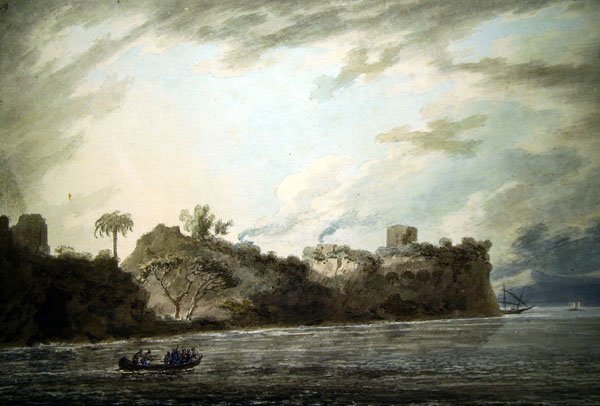 على ساحل Posillipo ، بالقرب من النقطة ، من Montechiaro (ألوان مائية على الورق) بواسطة جون روبرت Cozens