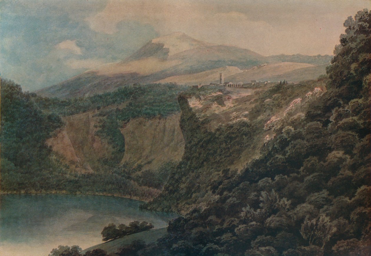 بحيرة ومدينة نيمي ، 1778 بواسطة جون روبرت Cozens