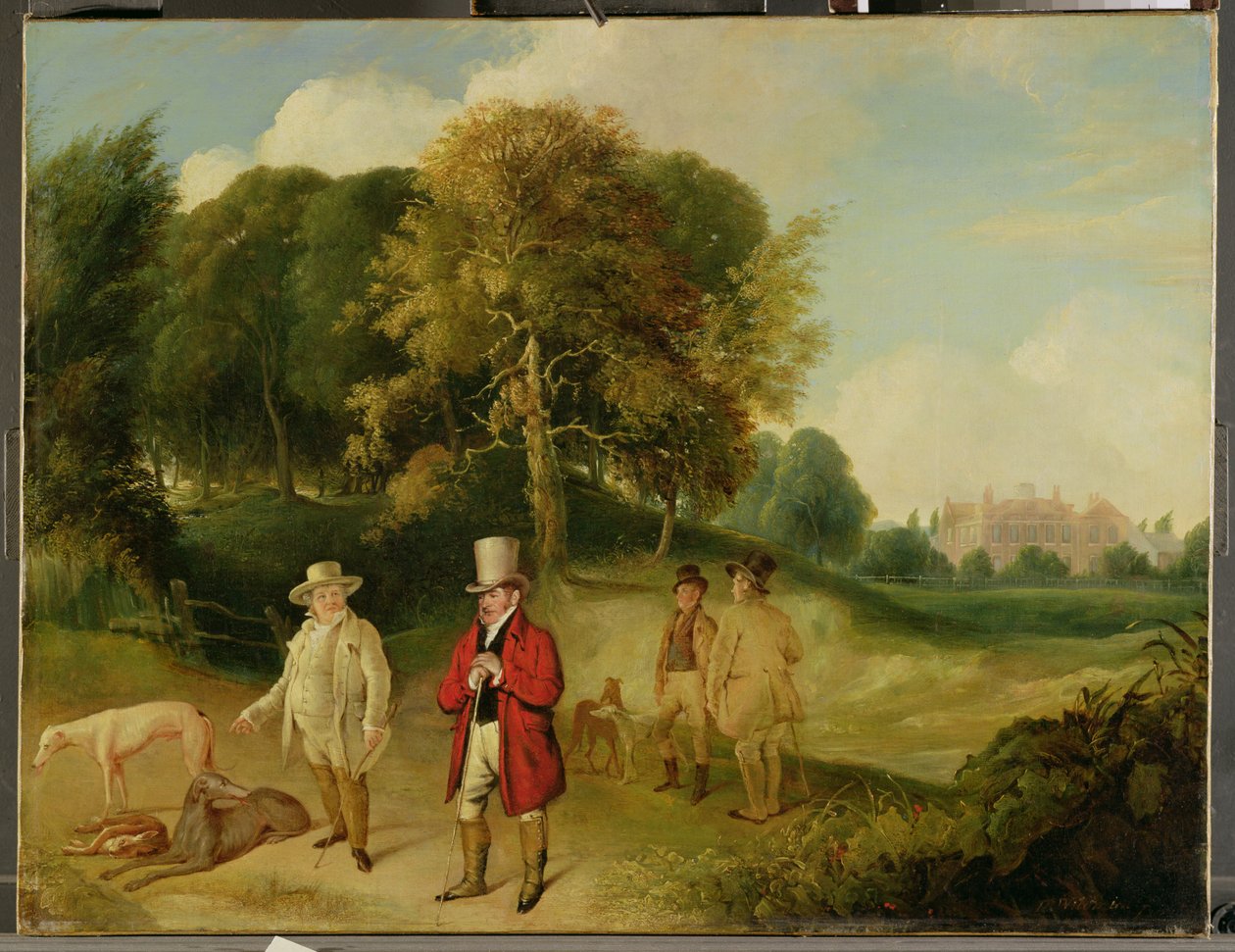 JMW Turner (1775-1851) و Walter Ramsden Fawkes (1769-1825) في قاعة Farnley ، c.1820-24 بواسطة جون روبرت ويلدمان