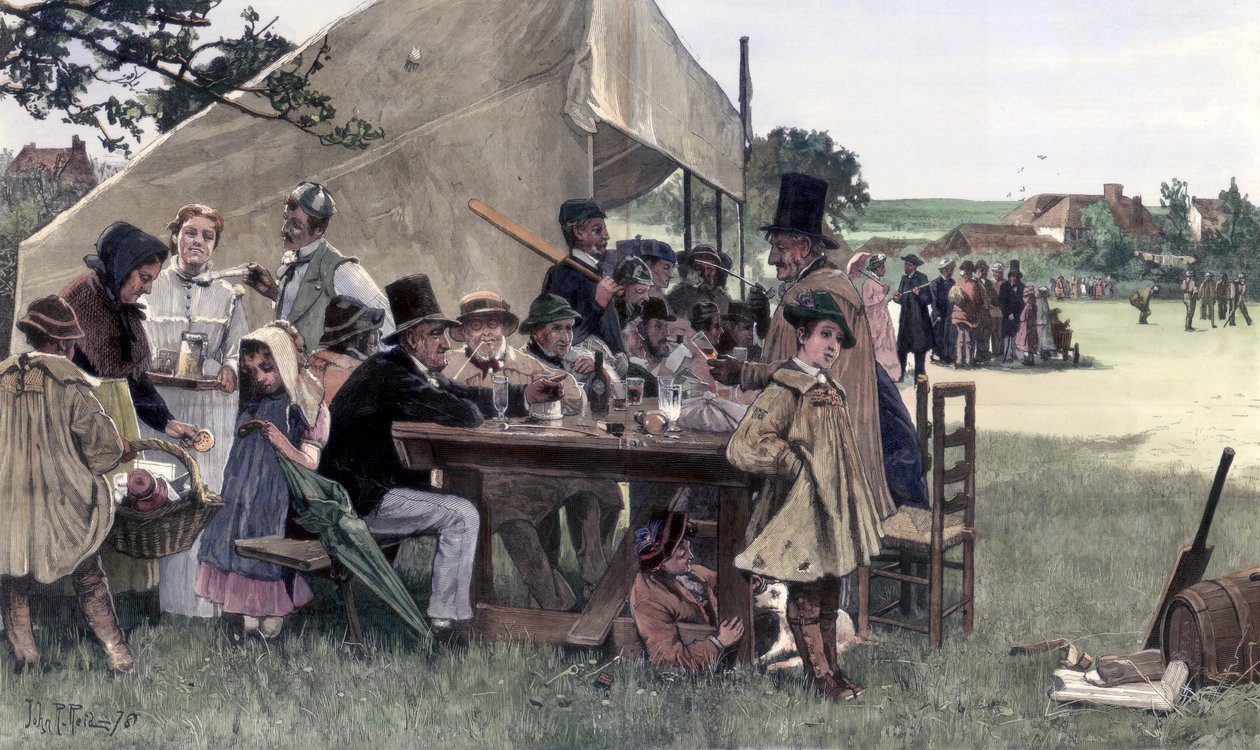 مباراة الكريكيت القطرية ، ساسكس ، 1878. بواسطة جون روبرتسون ريد