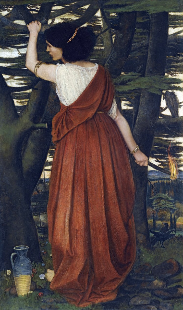 لوحات ما قبل الرفائيلية: Rizpah (Ritspa ، Ritspah) ، ابنة Aiah par Stanhope (سبنسر ستانهوب) ، جون رودام (1829-1908). زيت على قماش بواسطة جون رودام سبنسر ستانهوب