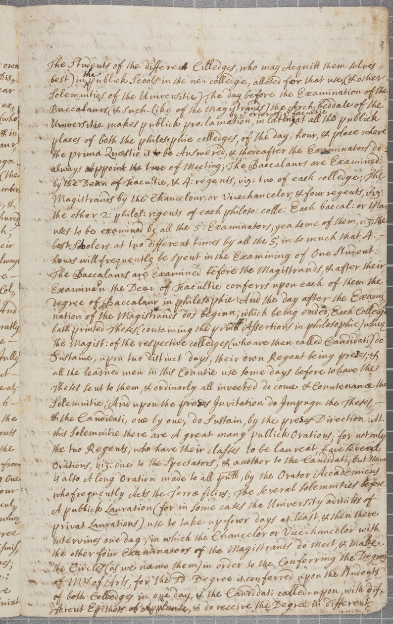 رسالة من جون رو ، طالب في سانت أندروز ، إلى عمه 1691 بواسطة جون رو