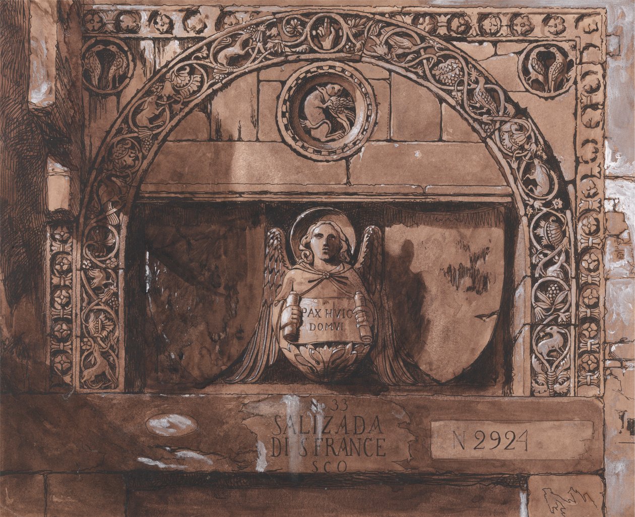 رأس باب Palazzo Contarini della Porta di Ferro بواسطة جون روسكين