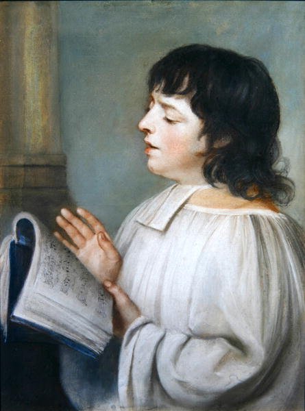 A Chorister (باستيل) بواسطة جون راسل