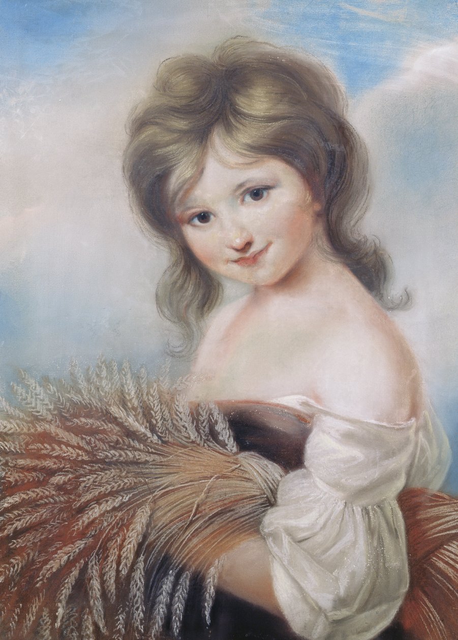 فتاة الحصاد ، c.1780 (باستيل) بواسطة جون راسل