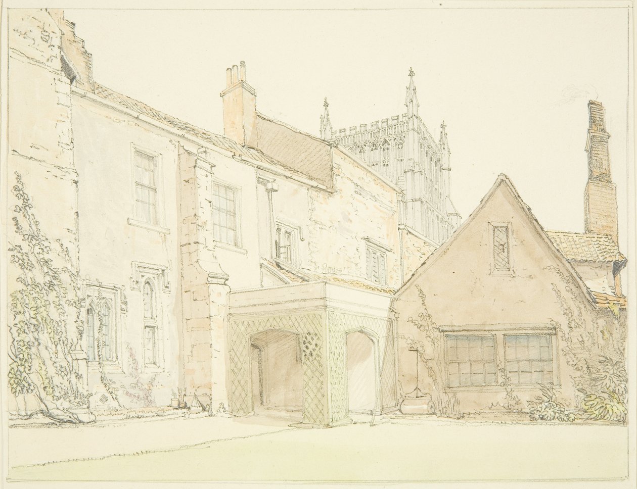 South Front Prebendal House في Lower College Green بواسطة جون ساندرز