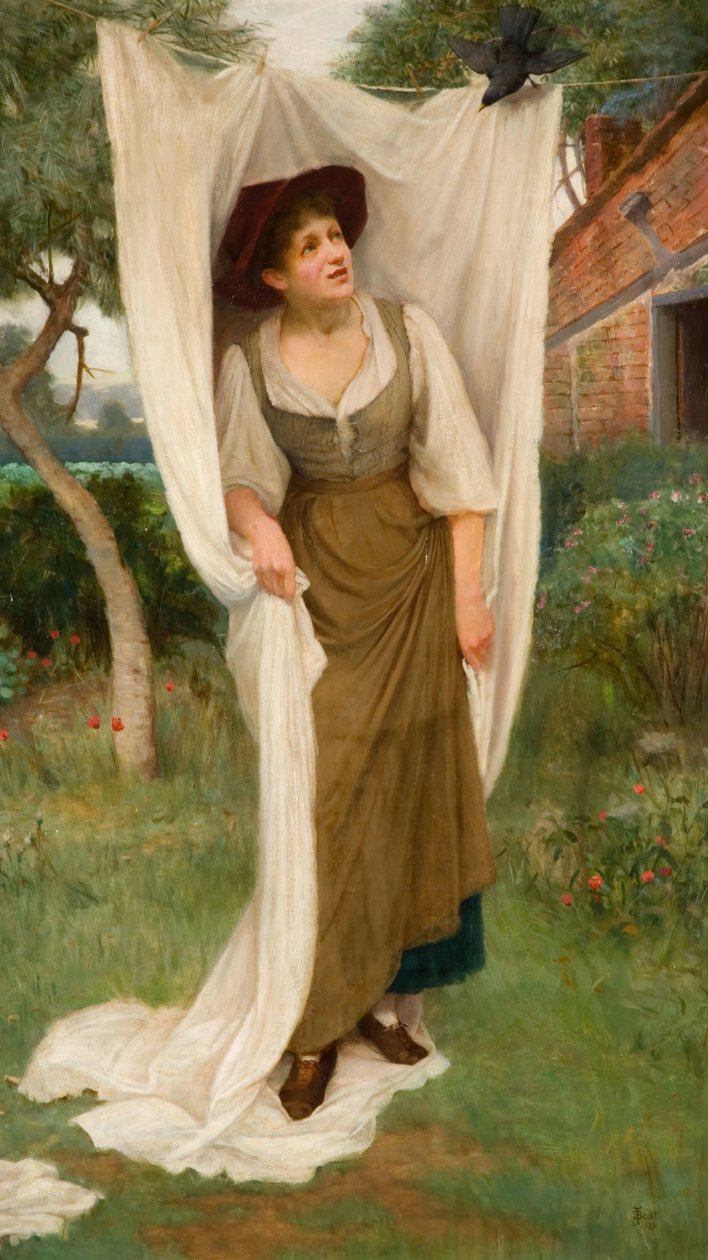 Laundress أذهلها بلاك بيرد ، 1891. بواسطة جون سكوت