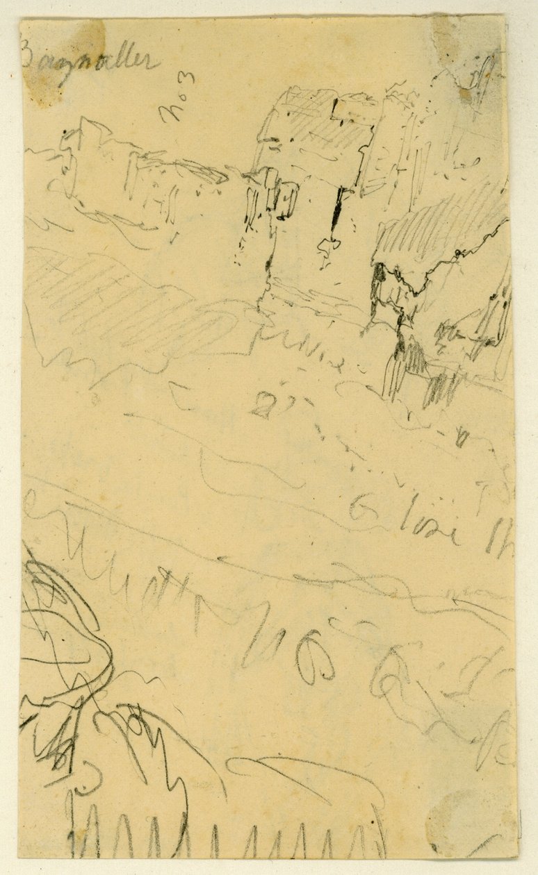 "Bagnolles des l'Orne" ، 1817-22 (جرافيت على ورق) بواسطة جون سيل كوتمان