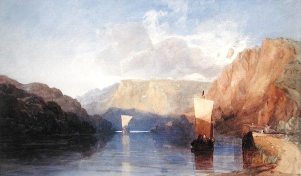 نسف روك سانت فنسنت ، كليفتون ، حوالي عام 1830 (ألوان مائية مع صمغ عربي فوق قلم رصاص على ورق منسوج) بواسطة جون سيل كوتمان