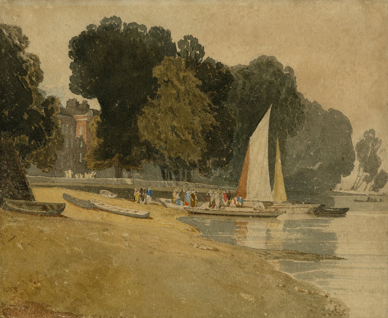Cheyne Walk ، لندن ، c.1809-10 (مرحاض على ورق) بواسطة جون سيل كوتمان