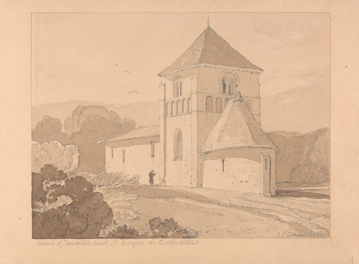 كنيسة Yainville ، بالقرب من Saint Georges de Bocherville ، نورماندي بواسطة جون سيل كوتمان