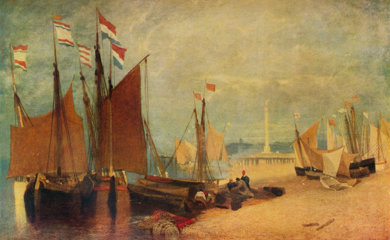 القوارب الهولندية قبالة يارموث ، جوائز خلال الحرب ، c1823 1934 بواسطة جون سيل كوتمان