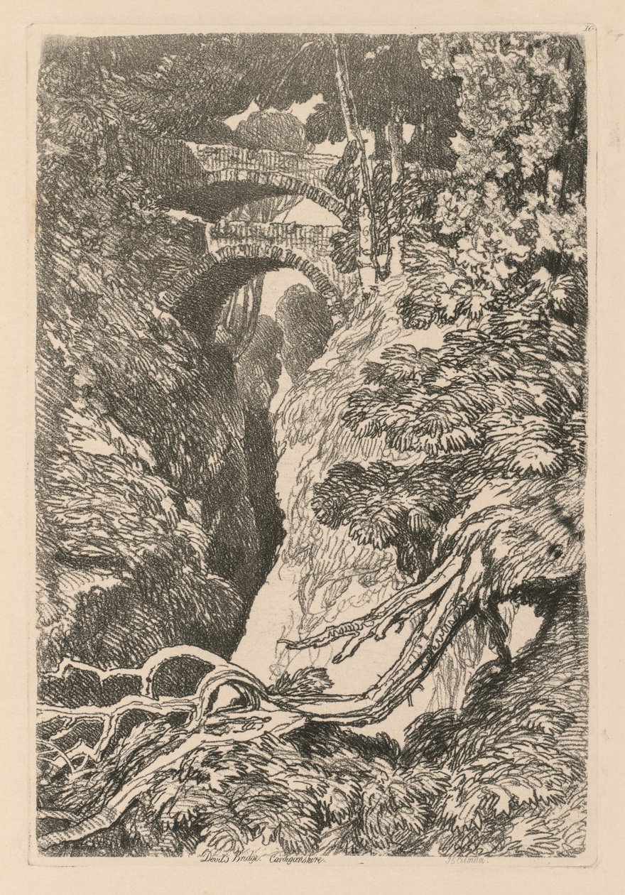 Liber Studiorum: اللوحة 10 ، The Devils Bridge ، Cardinganshire ، 1838. بواسطة جون سيل كوتمان