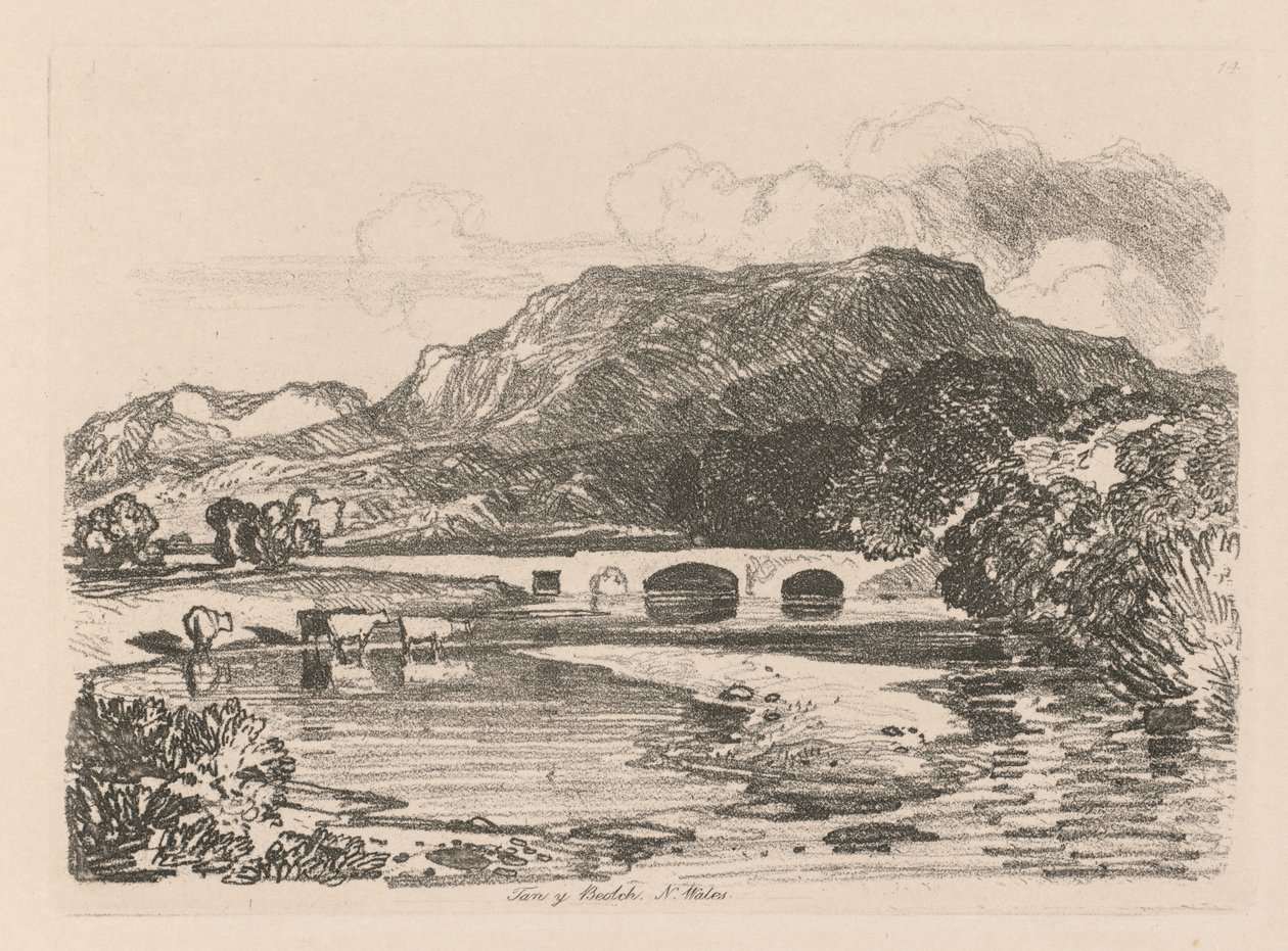 كتاب الدراسات: اللوحة 14 ، Tan-y-Bwlch ، Merionethshire ، شمال ويلز بواسطة جون سيل كوتمان