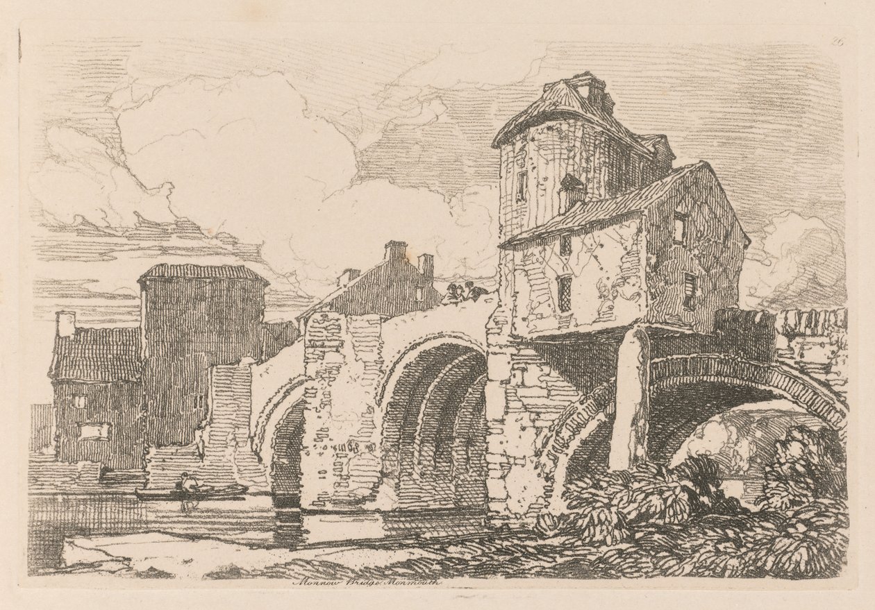 Liber Studiorum: Plate 26 ، Monnow Bridge ، Monmouthshire بواسطة جون سيل كوتمان