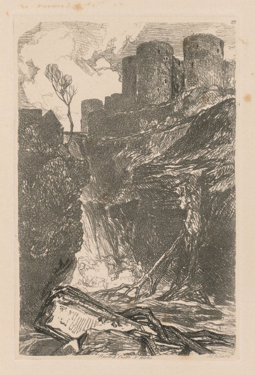 Liber Studiorum: Plate 29، Harlech Castle، IN. ويلز بواسطة جون سيل كوتمان
