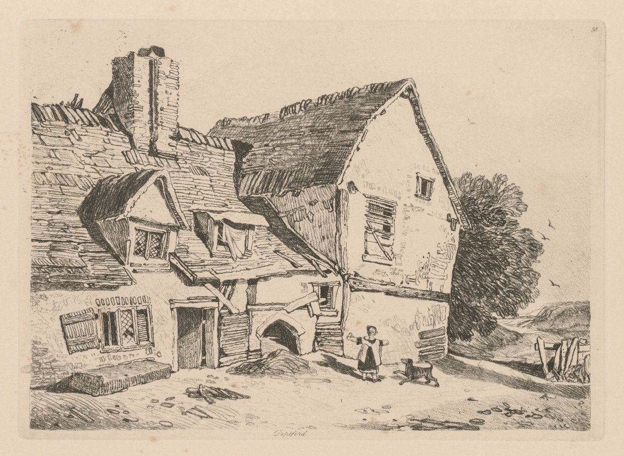 الدراسات مجانية اللوحة 38 ، عرض في Deptford ، 1838. بواسطة جون سيل كوتمان