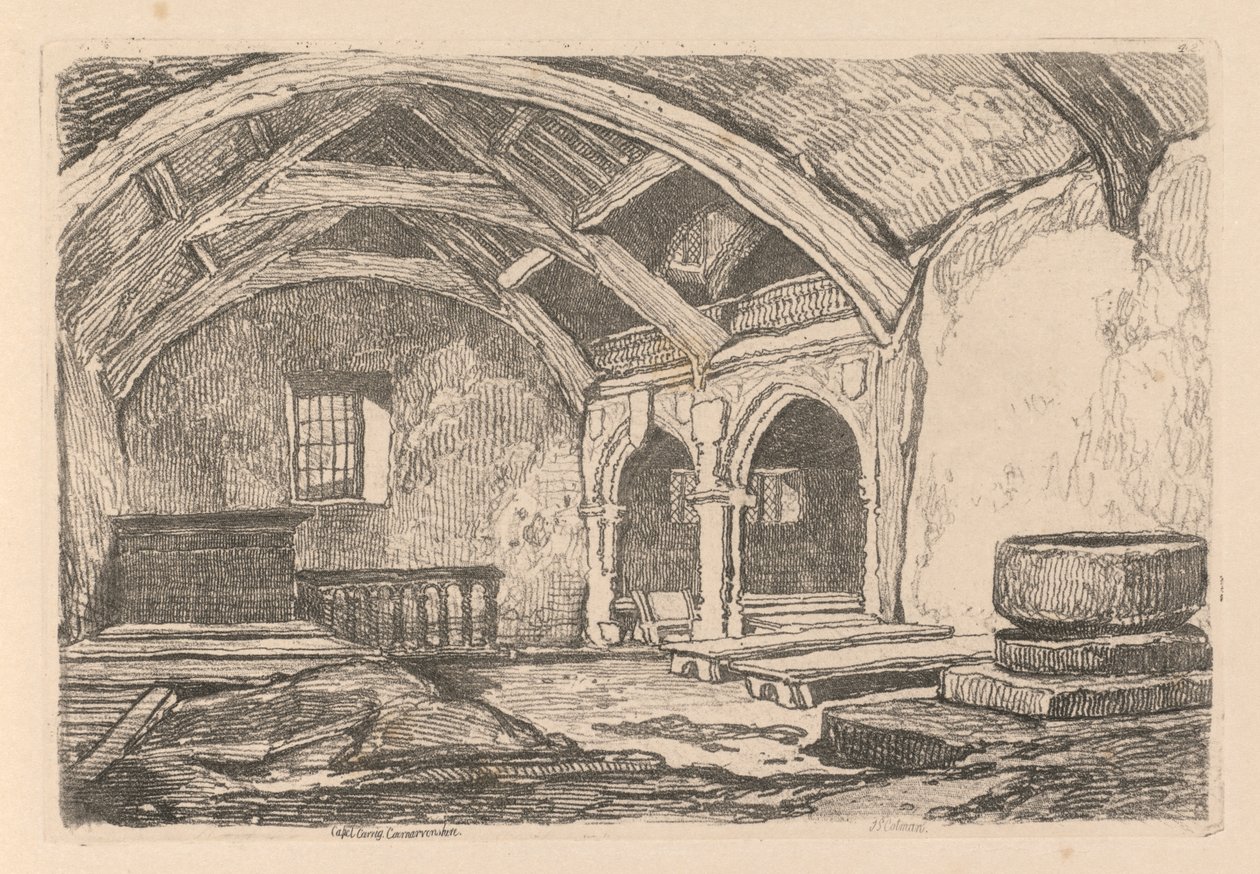 الدراسات مجانية اللوحة 42 ، Capel Carrig ، vonshire ، 1838. بواسطة جون سيل كوتمان