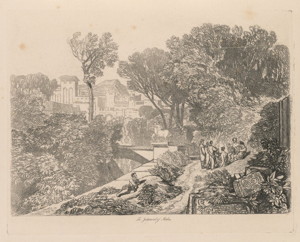 الدراسات مجانية اللوحة 6 ، حكم Midas ، 1838. بواسطة جون سيل كوتمان