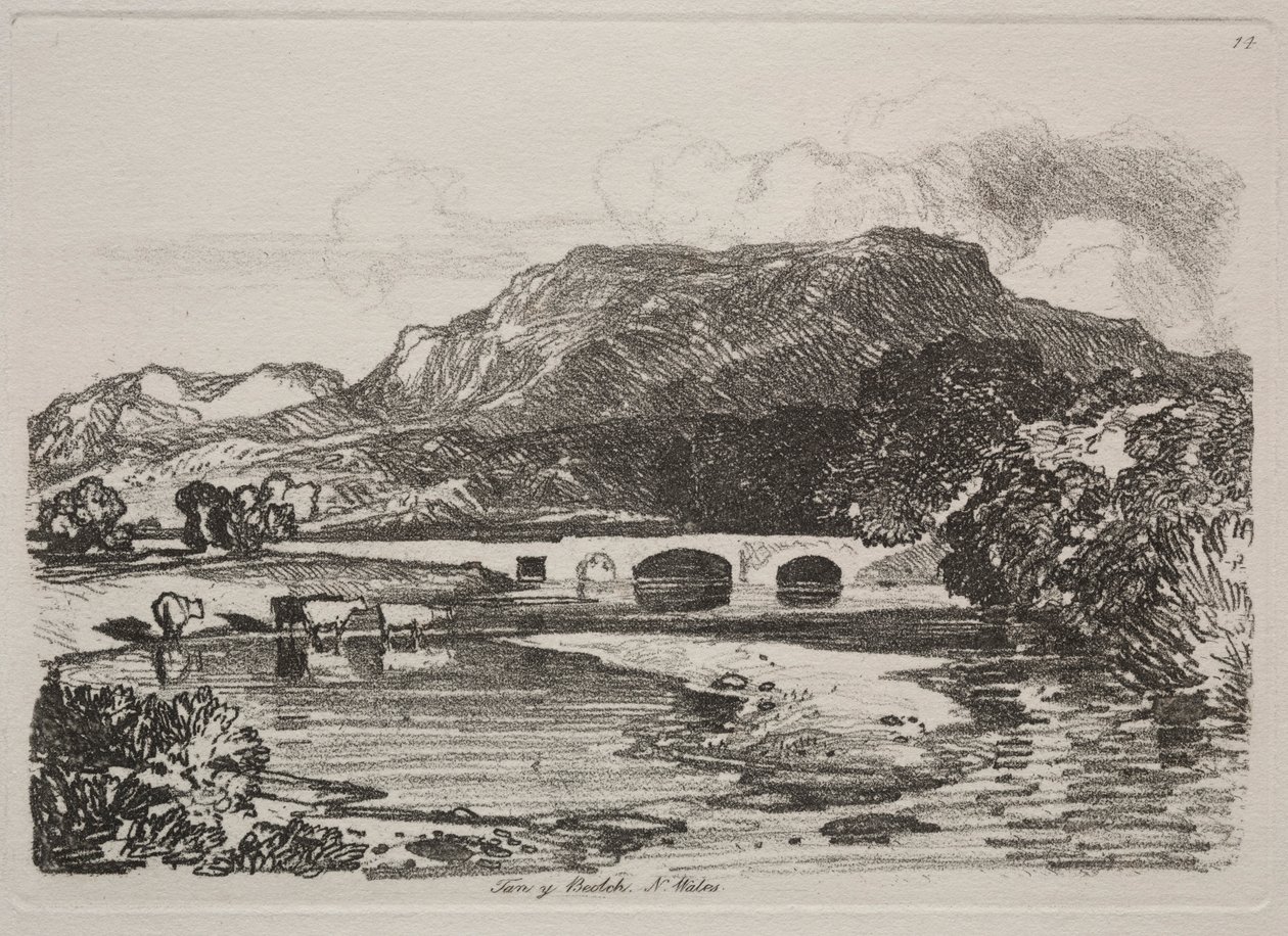 الدراسات مجانية Tan y Beolch ، شمال ويلز ، 1838. بواسطة جون سيل كوتمان