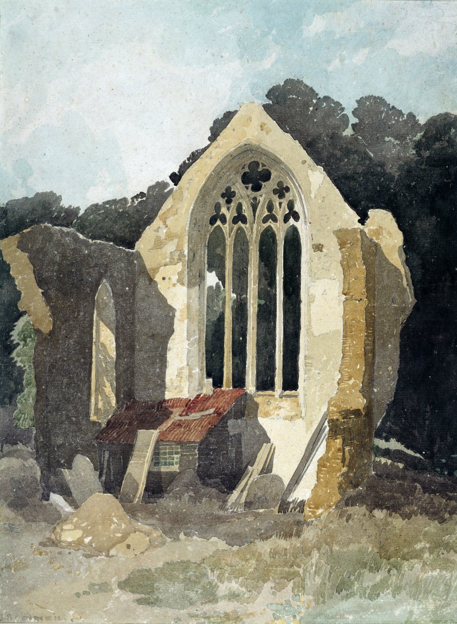 قاعة الطعام في Walsingham Priory (ألوان مائية على ورق) بواسطة جون سيل كوتمان