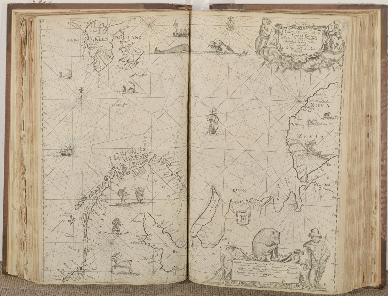 رسم بياني لسواحل البحر في روسيا ولابلاند وفينماركت ونوفا زيملا وغرينلاند ، 1671 بواسطة جون البائع
