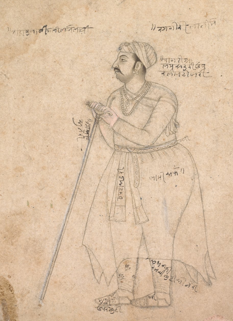 صورة لمهراجا راي سينغ من بيكانير (حكم من 1574 إلى 1612) بواسطة جون سيمور
