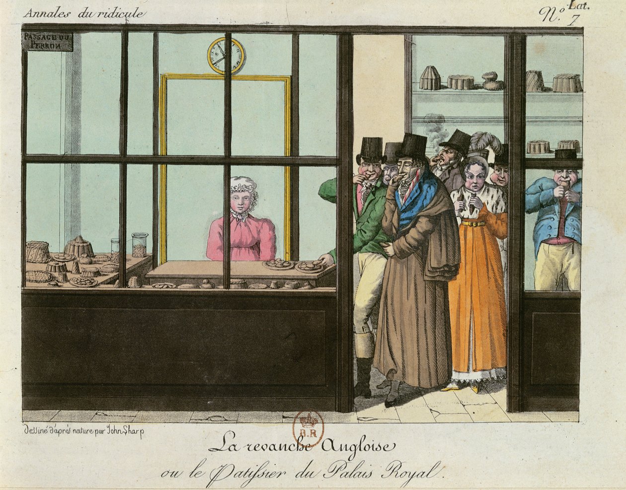الانتقام الإنجليزي أو ، المعجنات في القصر الملكي ، c.1815 بواسطة جون شارب