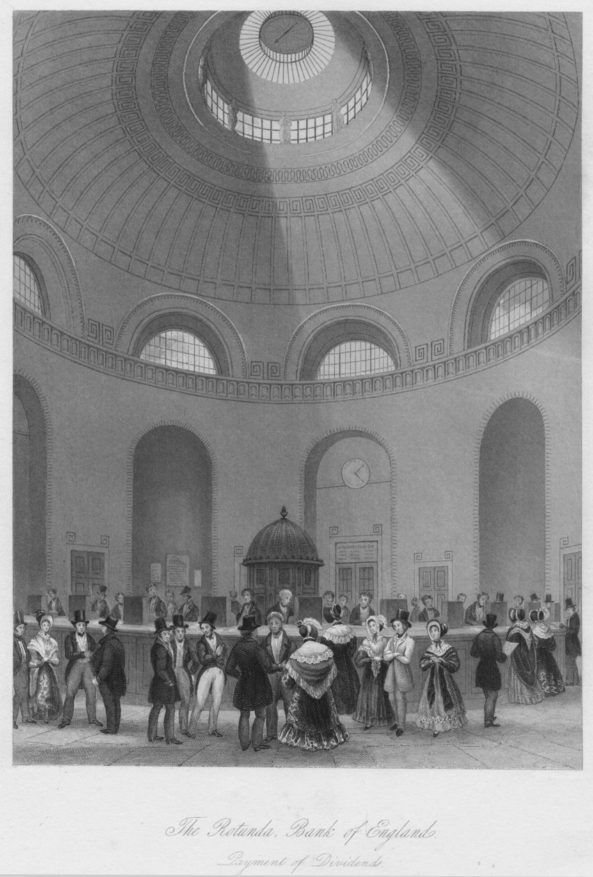 The Rotunda ، بنك إنجلترا - دفع الأرباح ، c1841 بواسطة جون شوري