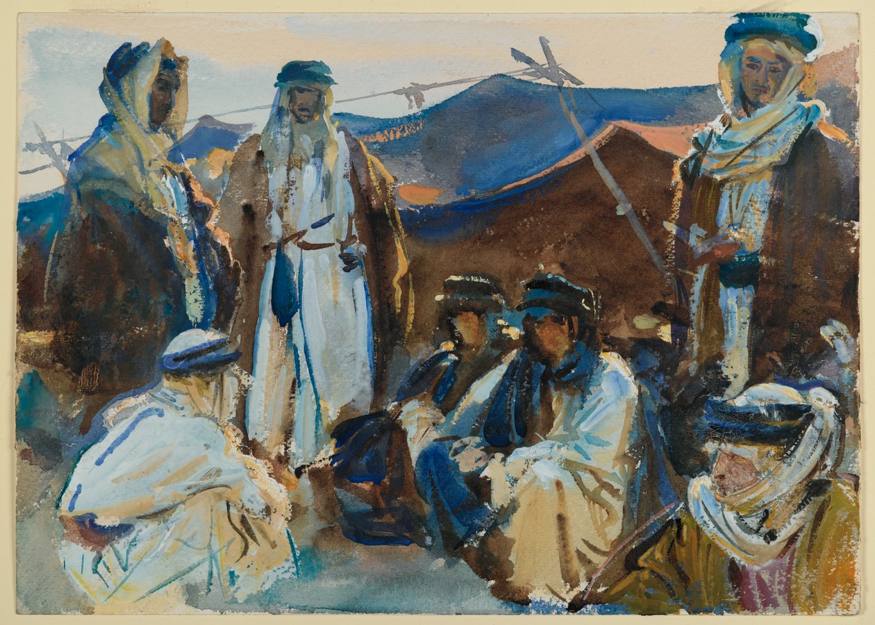 مخيم بدوي ، c.1905-06 (مرحاض على ورق) بواسطة جون سينغر سارجنت