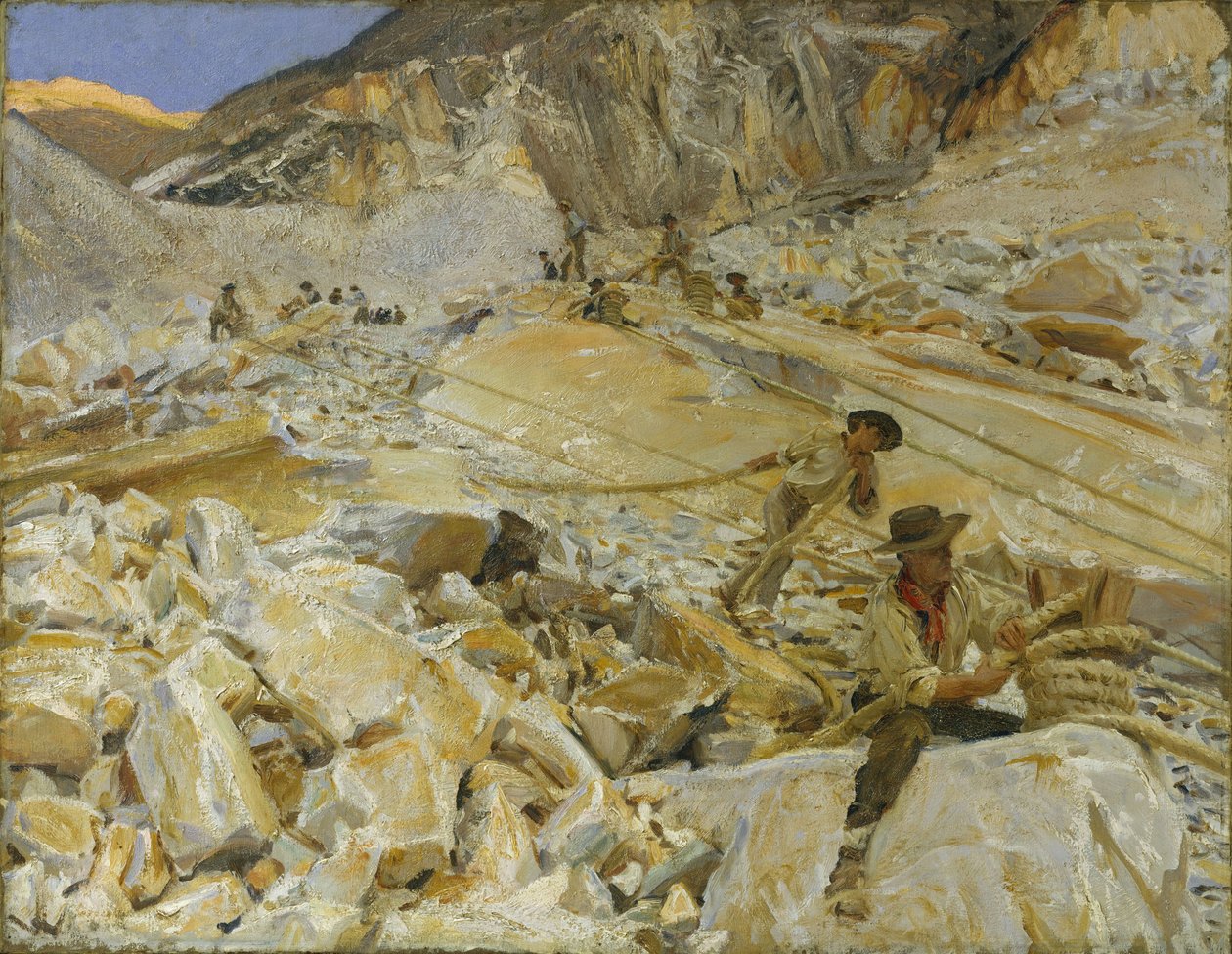 إزالة الرخام من المحاجر إلى كارارا ، 1911 بواسطة جون سينغر سارجنت